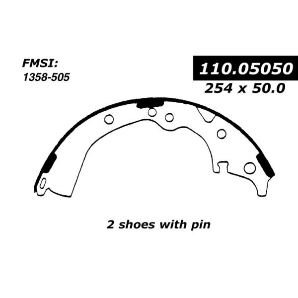 Centric Parts Centric Brake Shoes, 111.05050 111.05050 - main